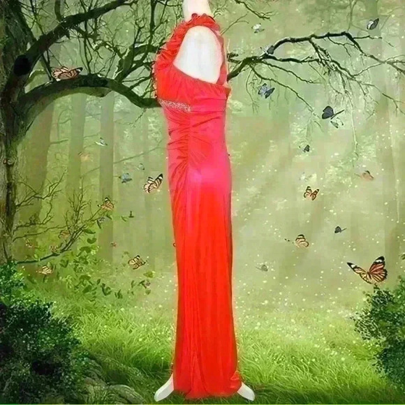 City Triangles 90s Hot Pink Prom Dress - Picture 4 of 8